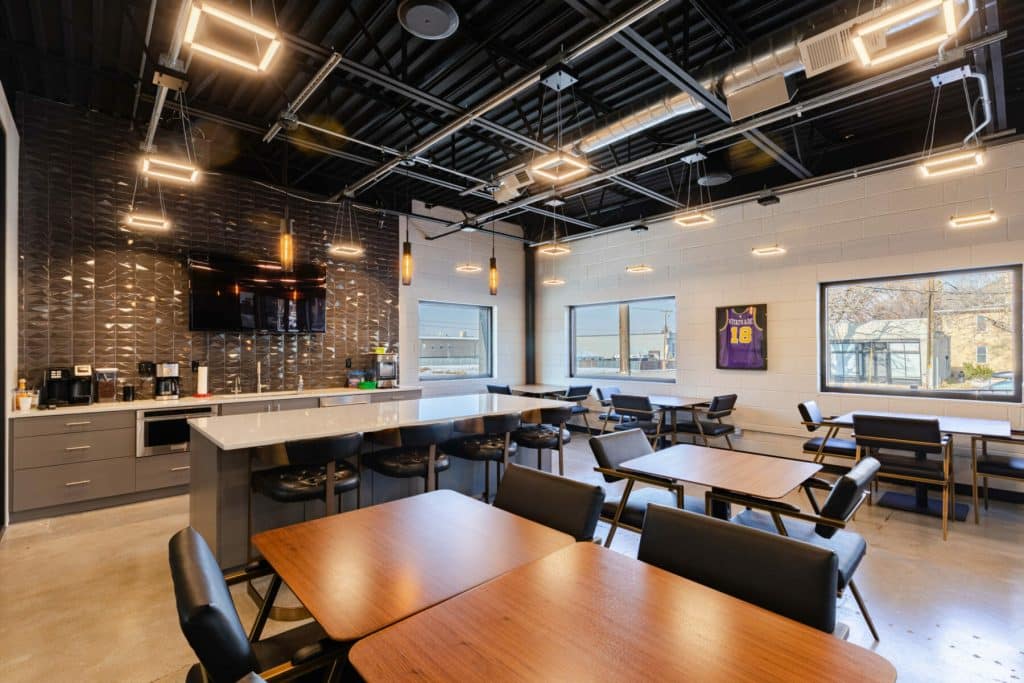 Cook Builders Utah commercial contractors remodel office break room in Salt Lake City