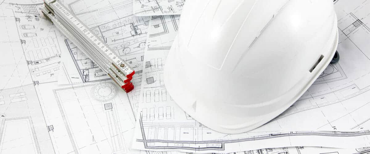 blueprints and commercial construction planning