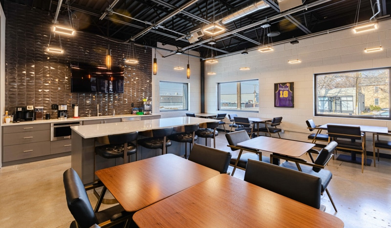 Finished commercial countertops installed by Cook Builders tenant improvement contractors in Utah